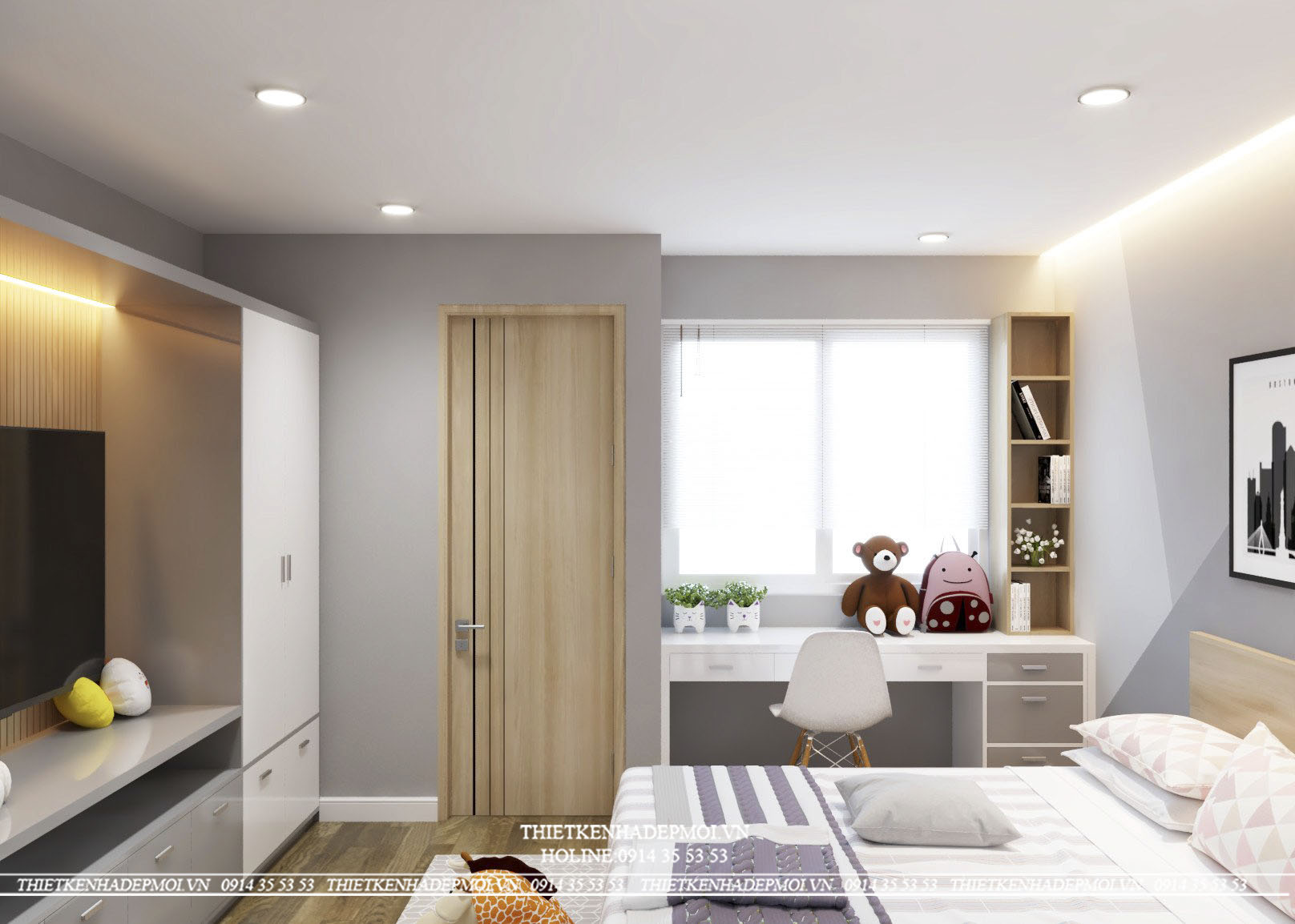 Mẫu nội thất nhà phố 3 tầng hiện đại tại biên hòa
