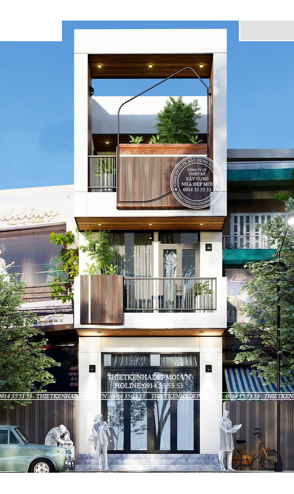 mẫu nhà phố đẹp năm 2021