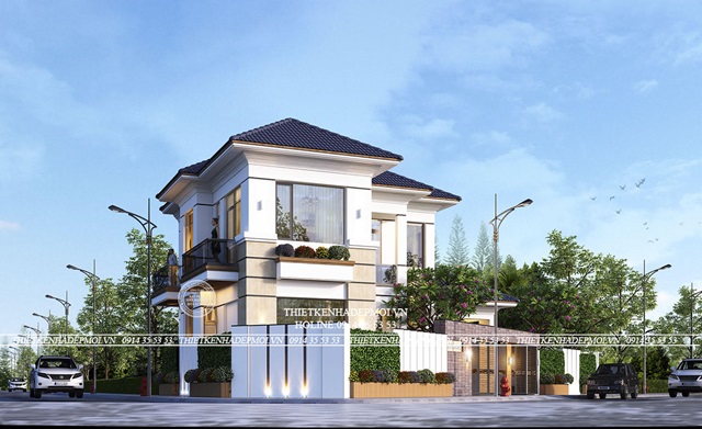 Góc mặt tiền thứ 2 của căn biệt thự