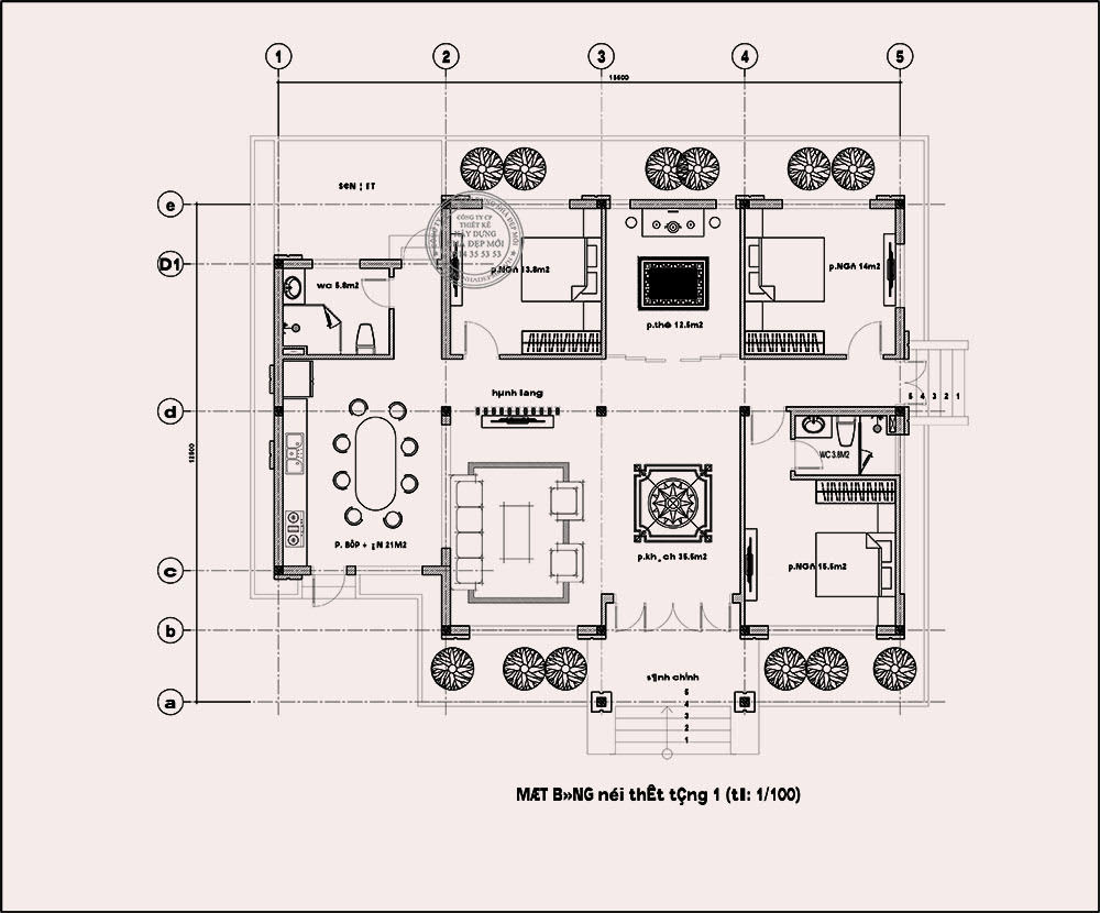 Mẫu biệt thự sân vườn mái thái anh tuyến tại bình dương