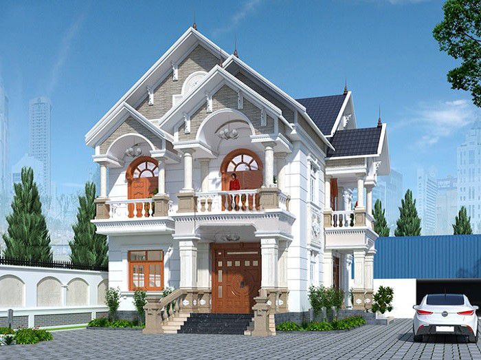 Thiết kế mẫu biệt thự 2 tầng mái thái lộng lẫy của Anh Trọng