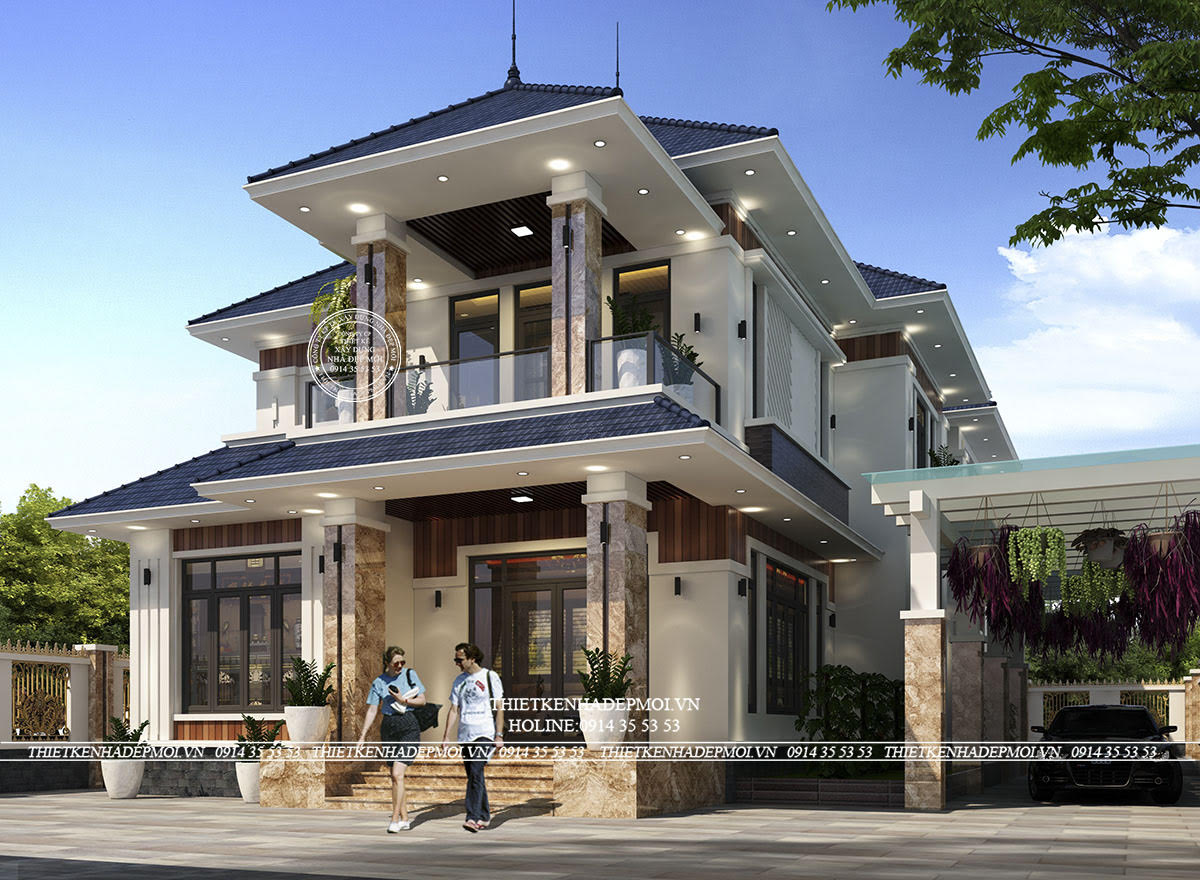 mẫu biệt thự vườn 2 tầng