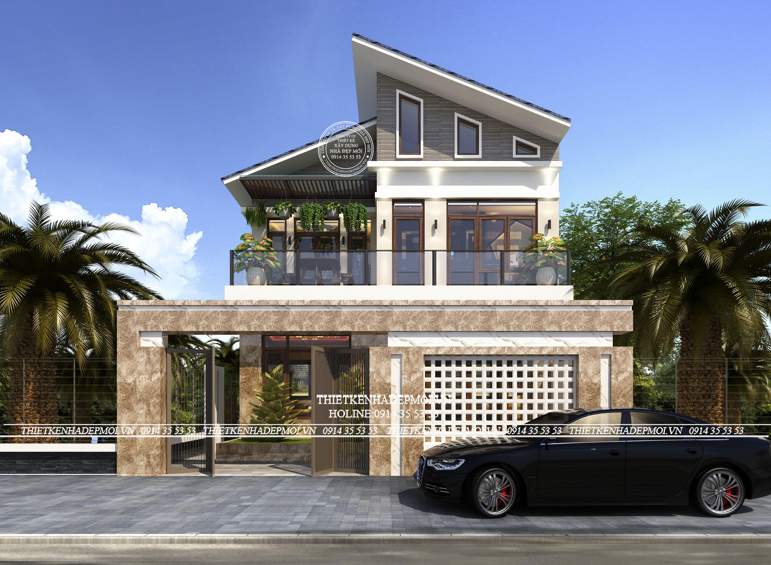 Biệt thự hiện đại 2 tầng
