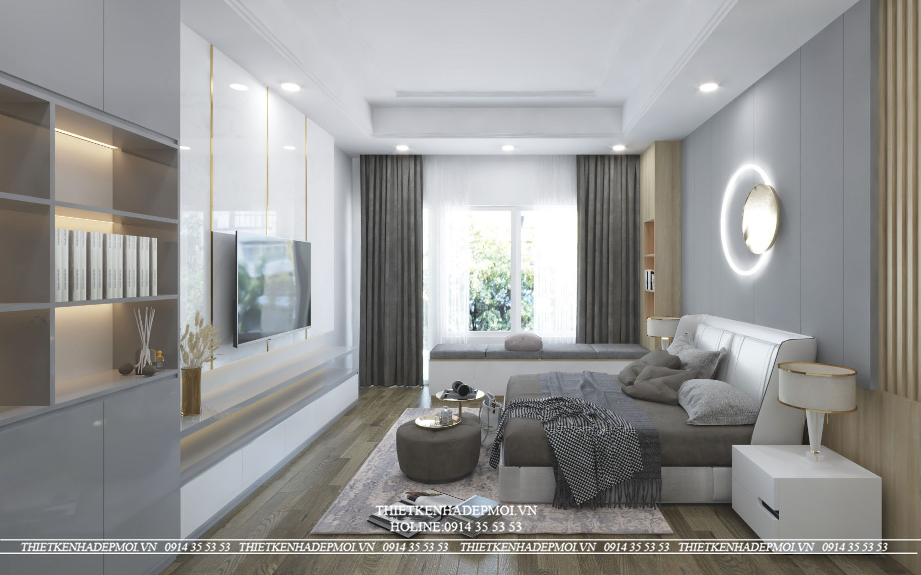 Mẫu nội thất nhà phố 3 tầng hiện đại tại biên hòa