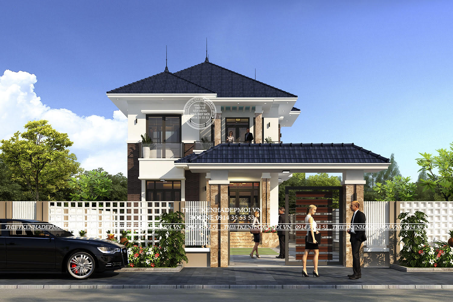 Mẫu biệt thự 2 tầng