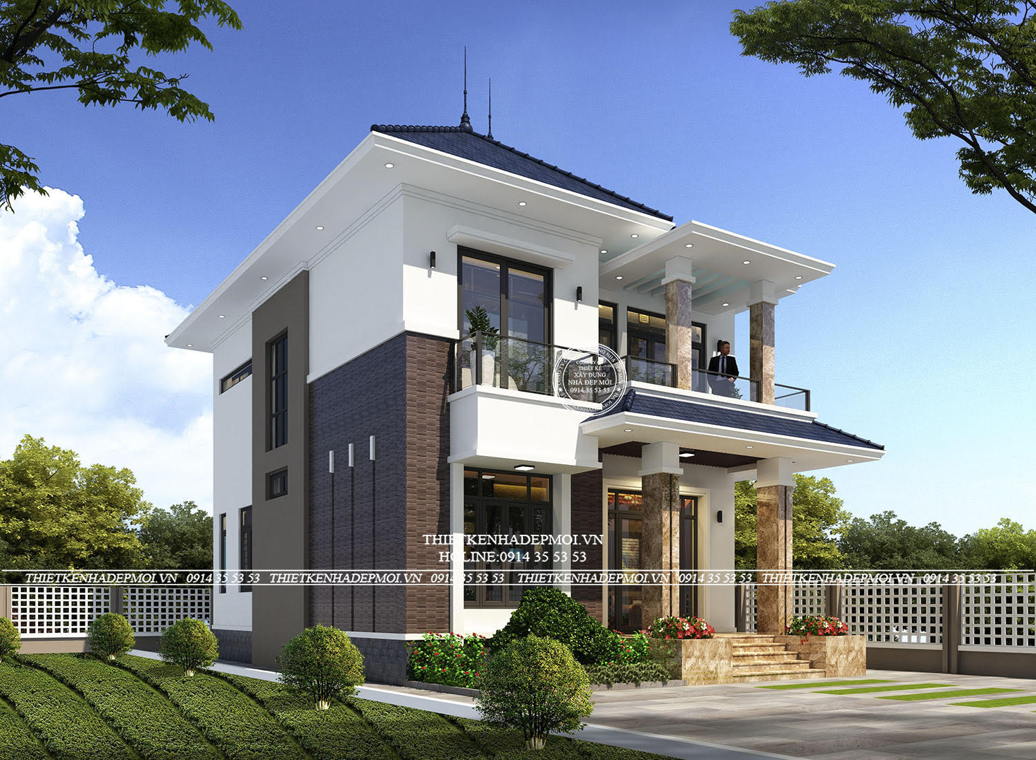 Mẫu biệt thự mái nhật