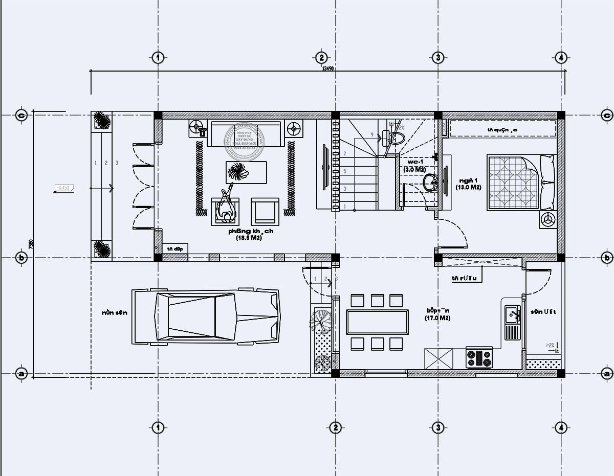 Mẫu thiết kế nhà mái thái chữ l 2 tầng hiện đại của anh khương long an