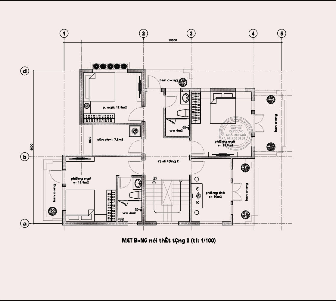Mẫu thiết kế biệt thự mini 2 tầng tại bình phước