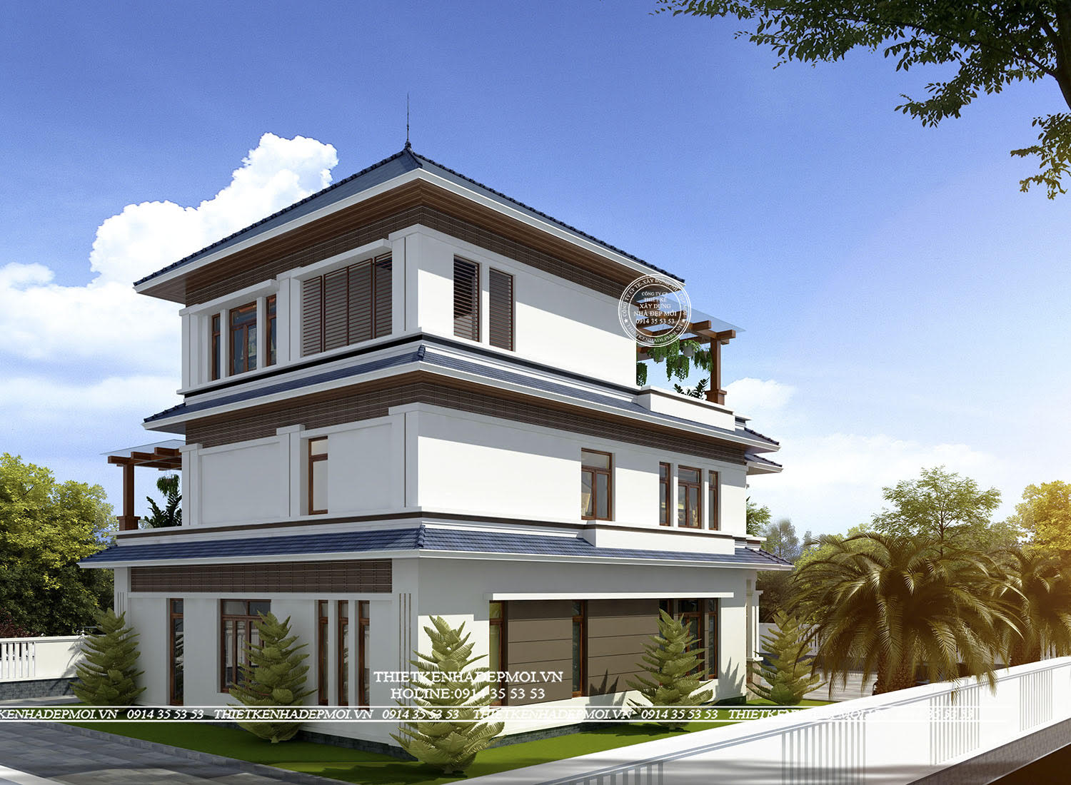Mẫu biệt thự 1 triệt 2 lầu hiện đại của anh minh vũng tàu