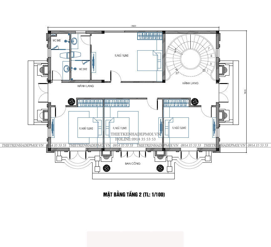 Mẫu biệt thự cổ điển 3 tầng của chị diệp tại bạc liêu