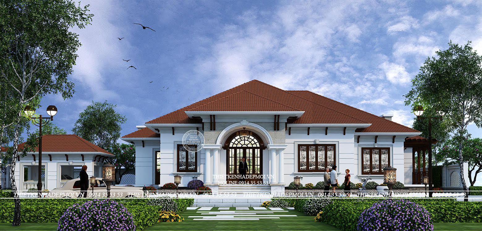 Biệt thự sân vườn 1 tầng