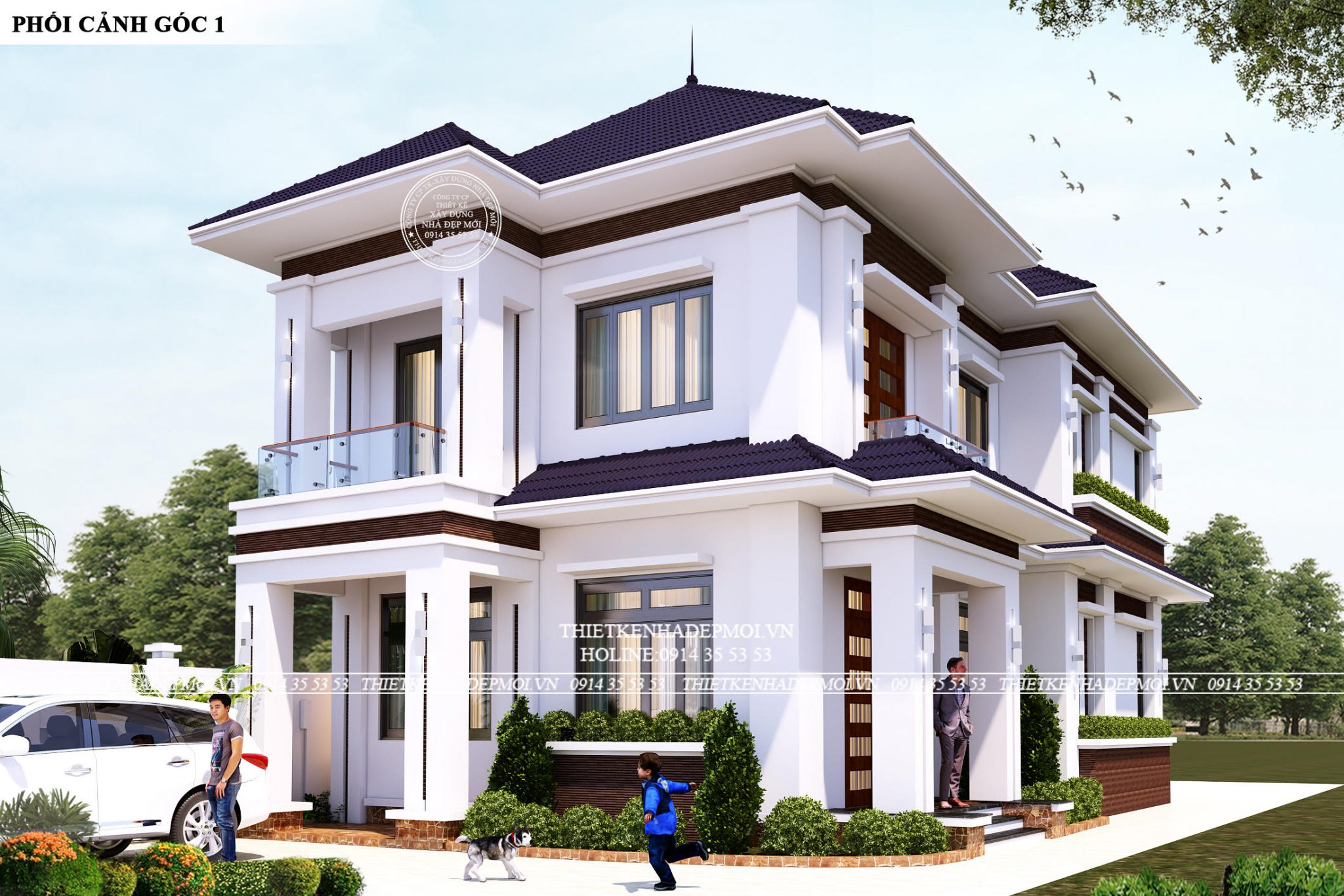 Mẫu biệt thự 2 tầng hiện đại xinh lung linh của Anh Mạnh
