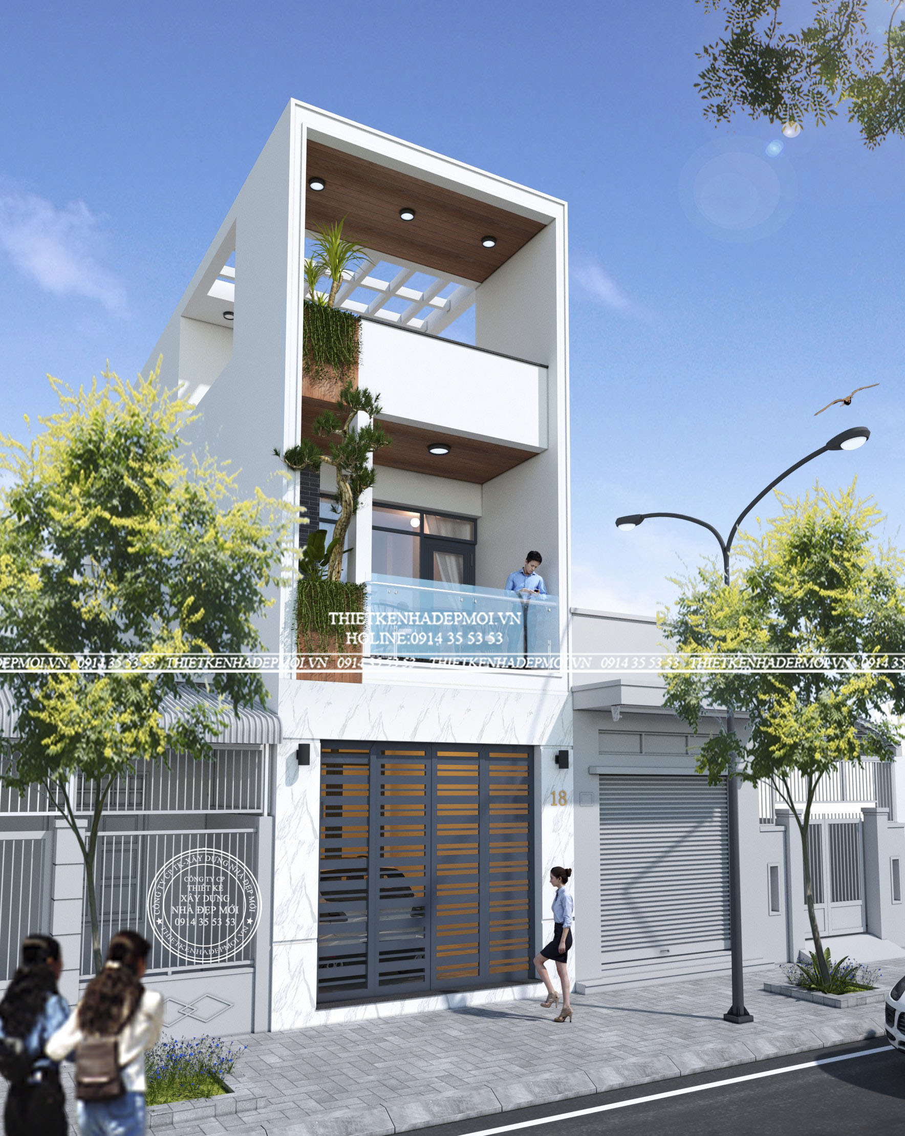 Mẫu nội thất nhà phố 3 tầng hiện đại tại biên hòa