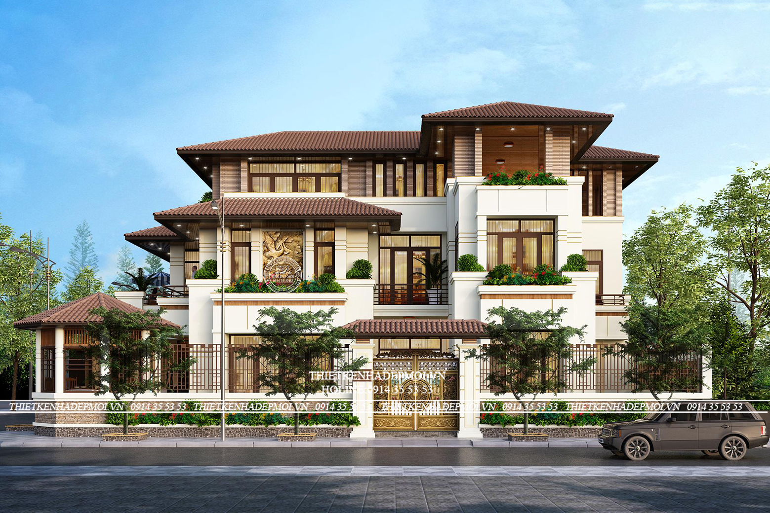Mẫu biệt thự đẹp 3 tầng của Anh Tiên