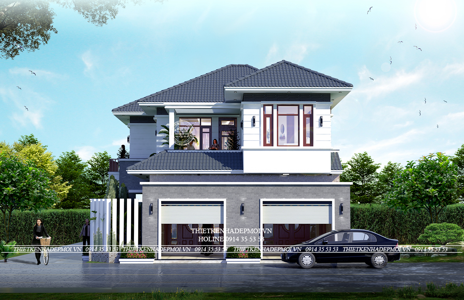 Mẫu biệt thự 2 mặt tiền của chị Loan