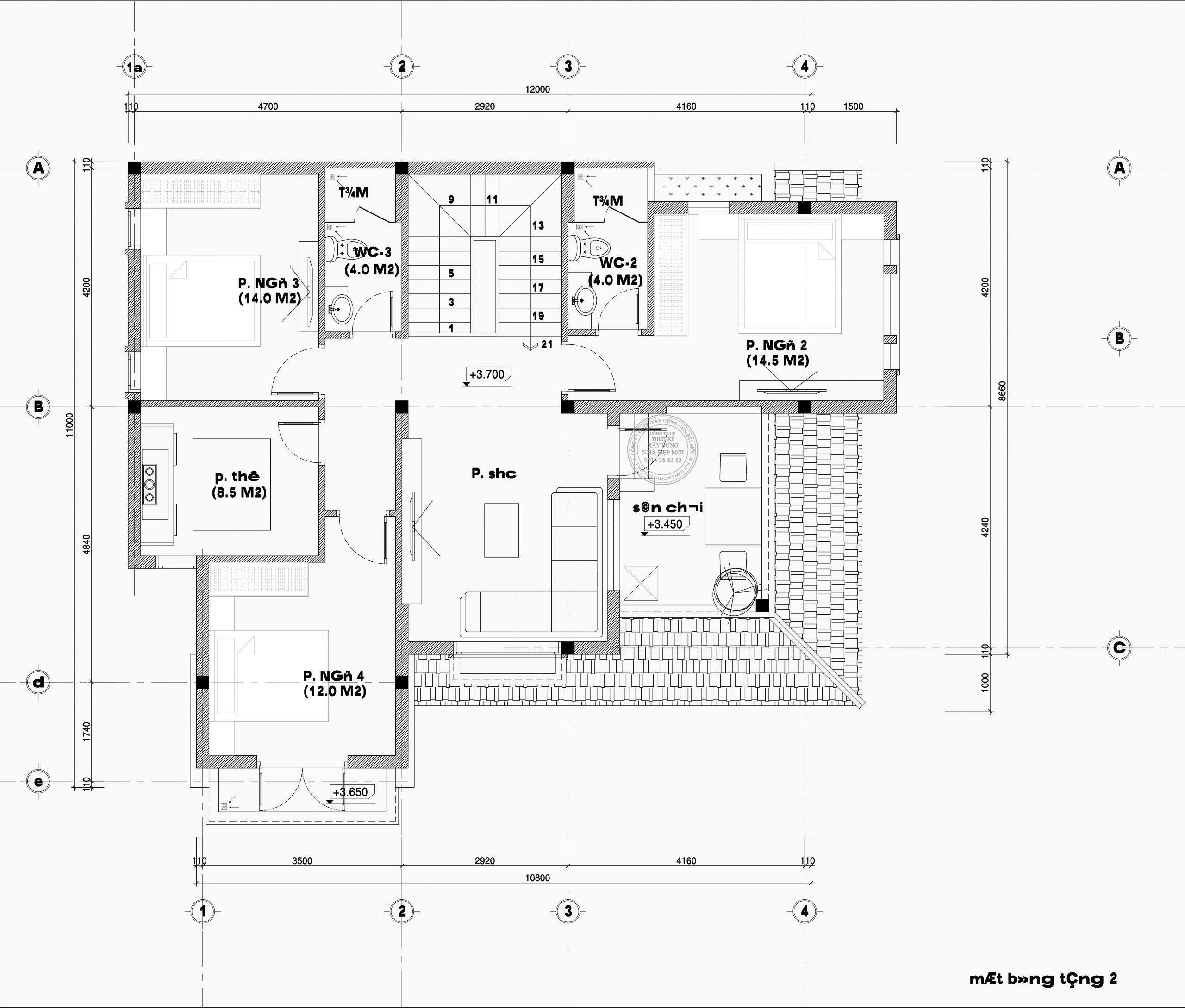 Bảng vẽ tầng 2