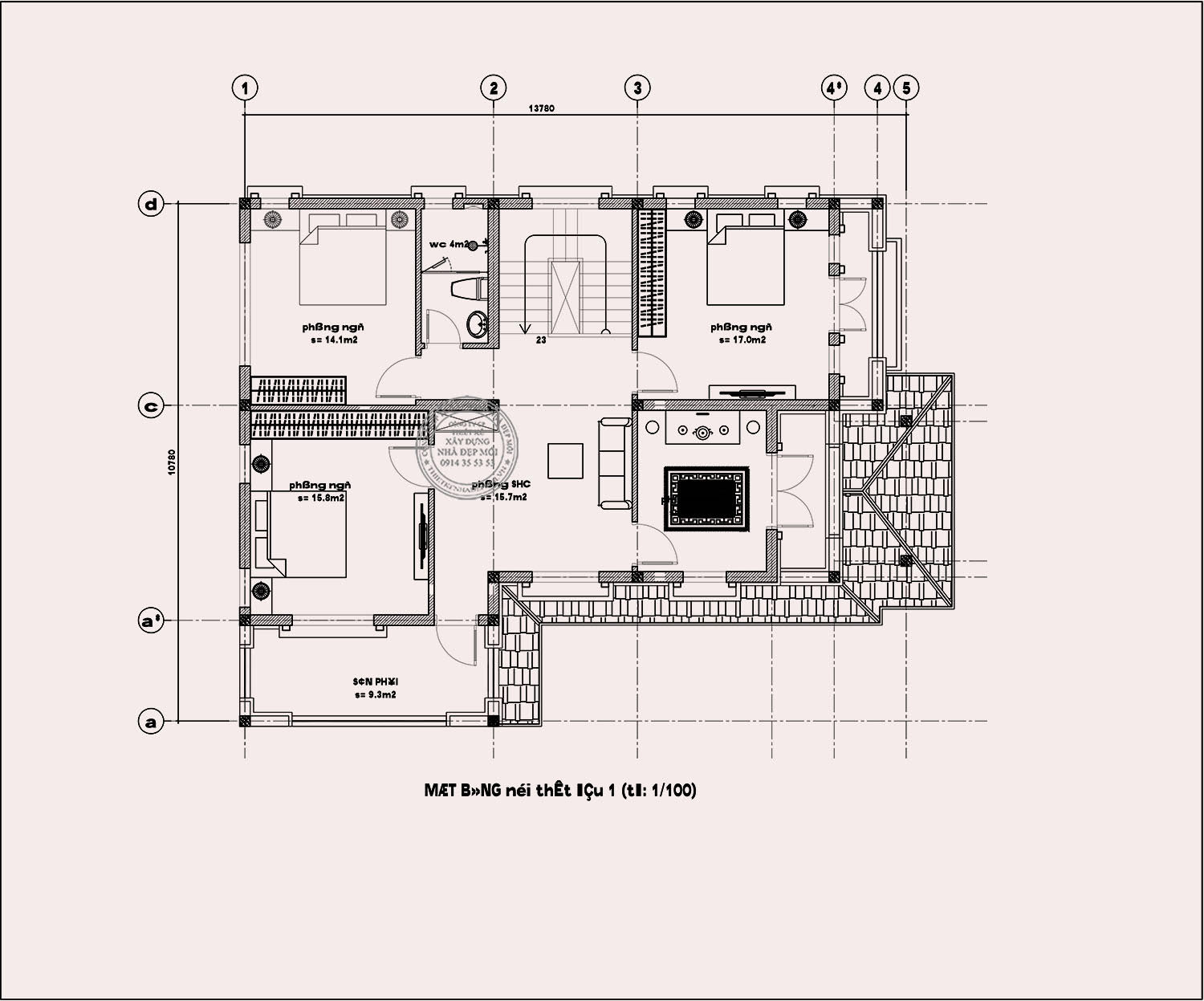 Bản vẽ thiết kế tầng 2