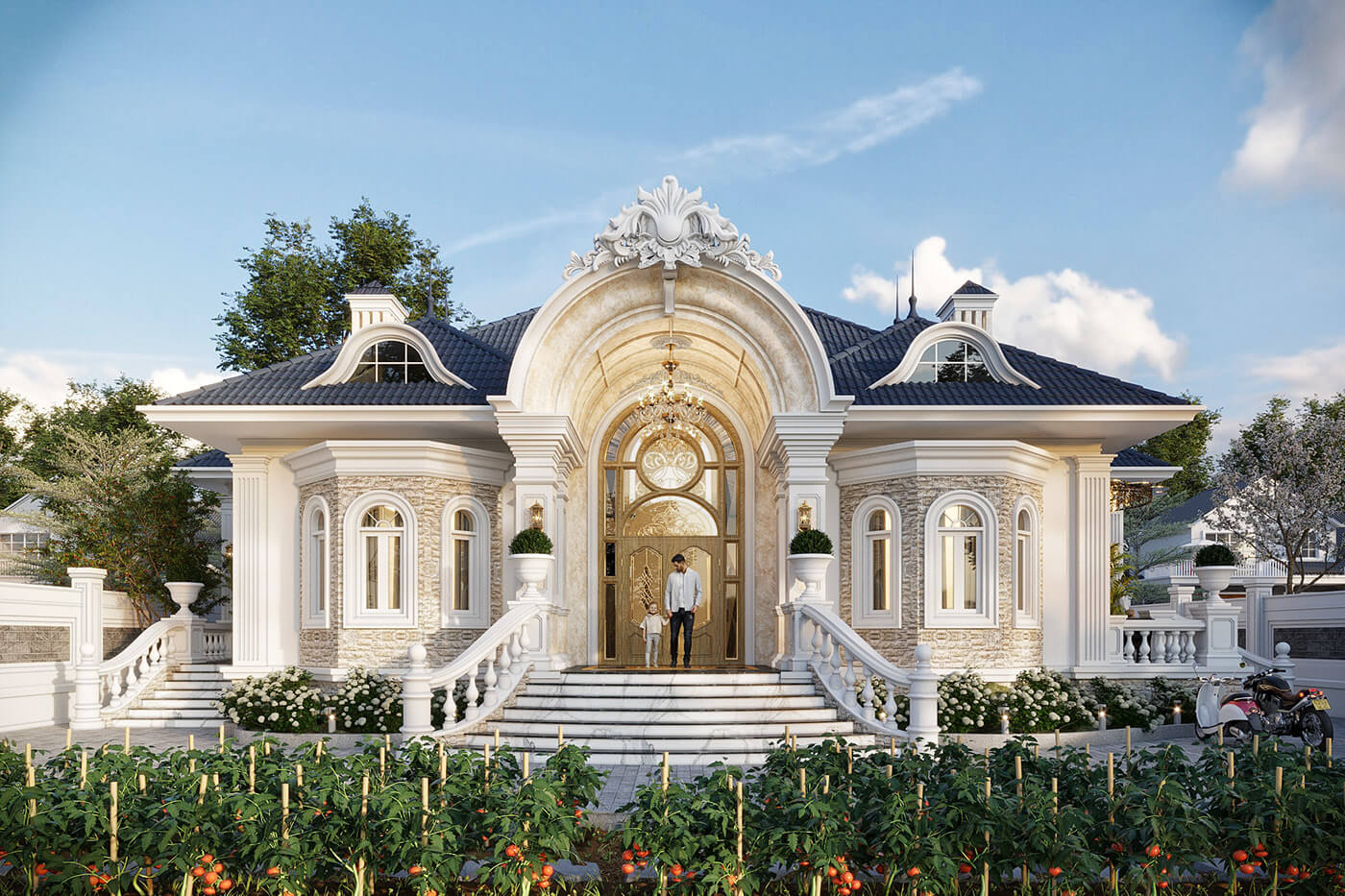 biệt thự tân cổ điển nhà vườn