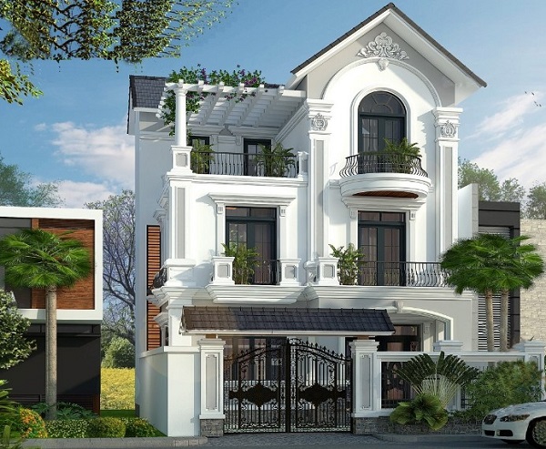 Mẫu biệt thự tân cổ điển mái Thái