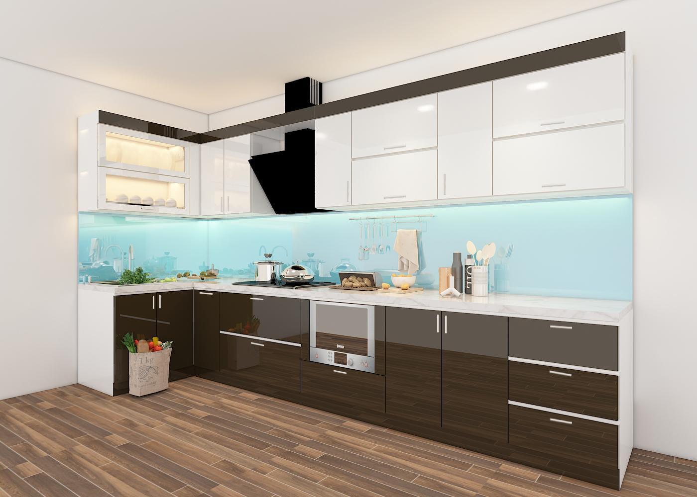 Tinh tế, hiện đại là nét đặc trưng của tủ bếp gỗ công nghiệp