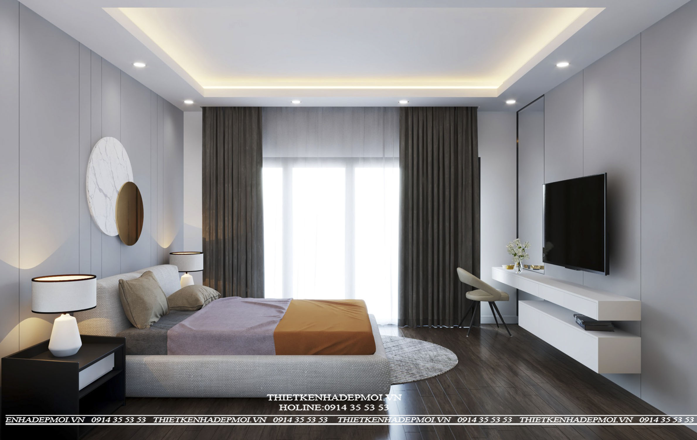 Mẫu thiết kế nội thất hiện đại biệt thự tại bình phước