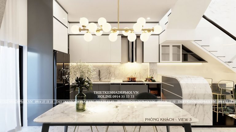 Mẫu nội thất nhà phố hiện đại sang trọng tại quận 12