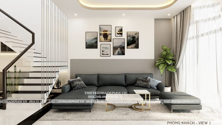 Mẫu nội thất nhà phố hiện đại sang trọng tại quận 12