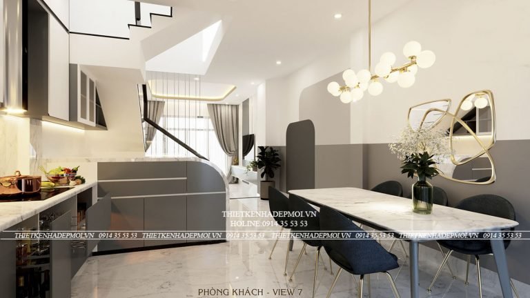 Mẫu nội thất nhà phố hiện đại sang trọng tại quận 12
