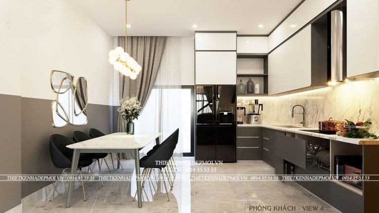 Mẫu nội thất nhà phố hiện đại sang trọng tại quận 12