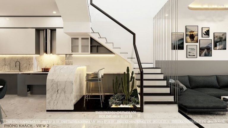 Mẫu nội thất nhà phố hiện đại sang trọng tại quận 12