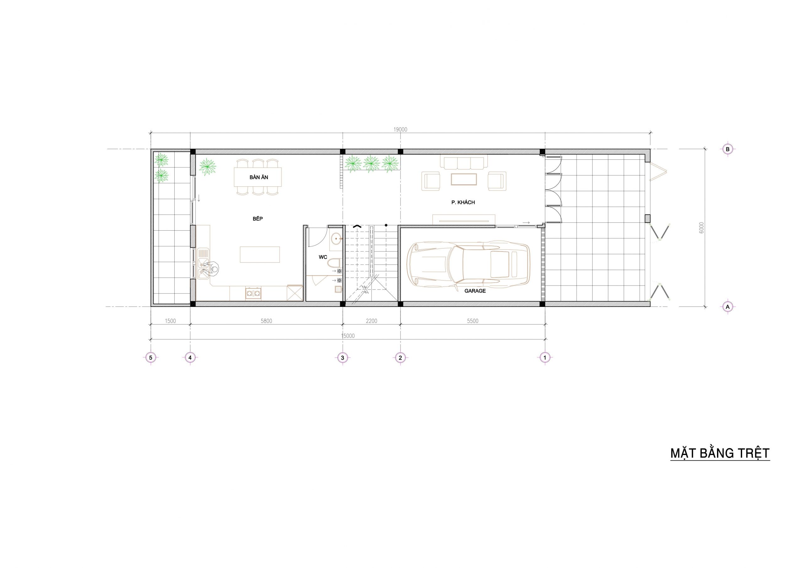 Mẫu nhà phố đẹp thiết kế 4 tầng chiều ngang (6 x15) m ở cần giờ