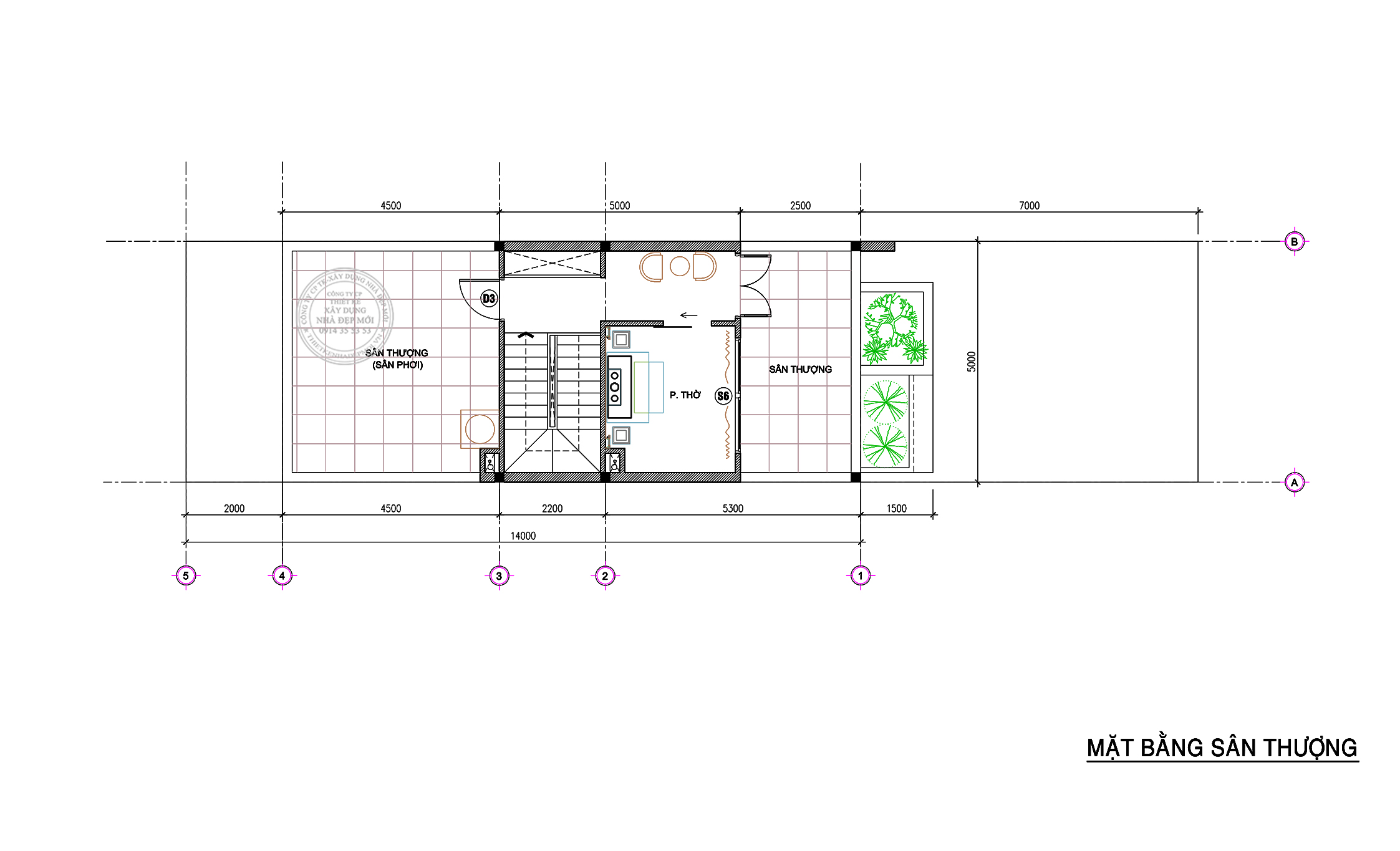 Mẫu nhà phố 1 trệt 1 lửng 1 lầu sân thượng đẹp