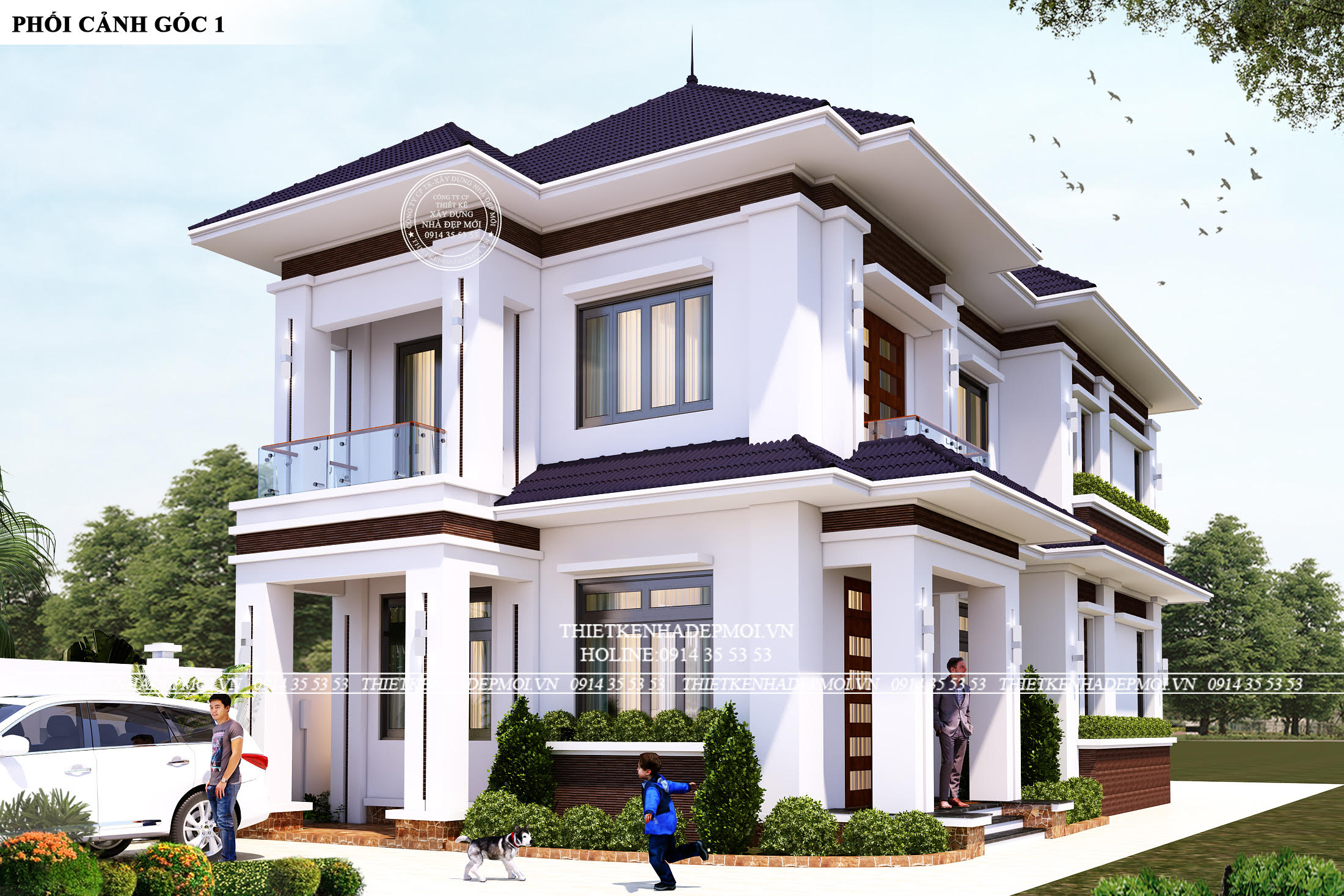 Thiết kế biệt thự 2 tầng