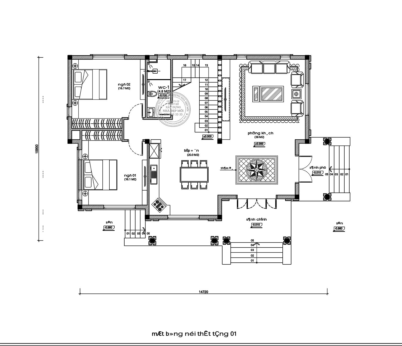 Thiết kế biệt thự mái thái 2 tầng của chị lâm tại tiền giang