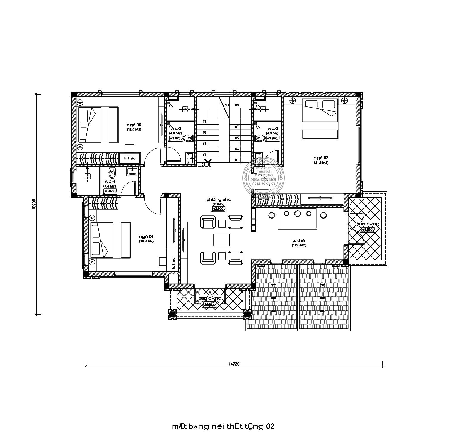 Thiết kế biệt thự mái thái 2 tầng của chị lâm tại tiền giang