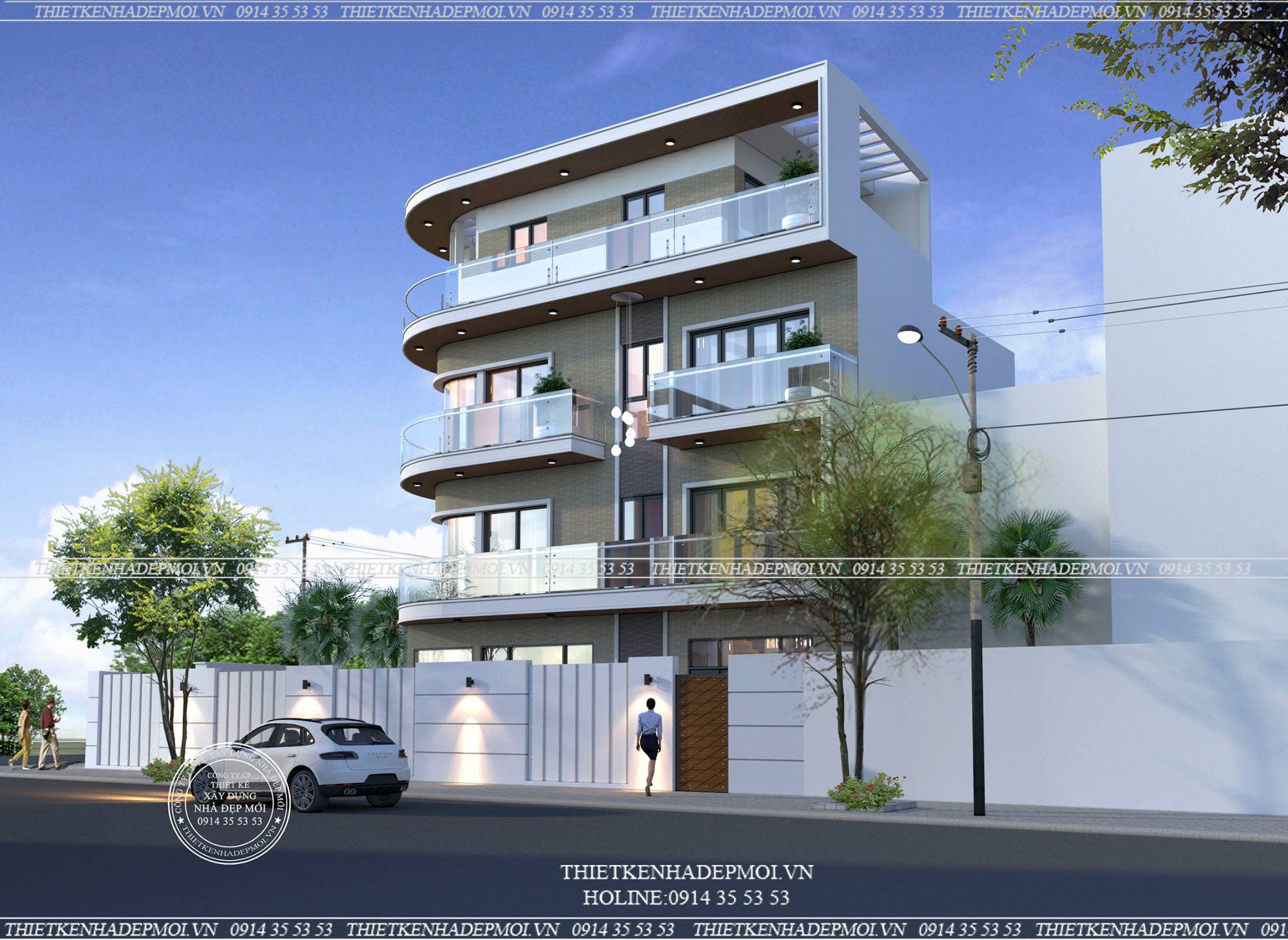 nhà phố hiện đại 4 tầng