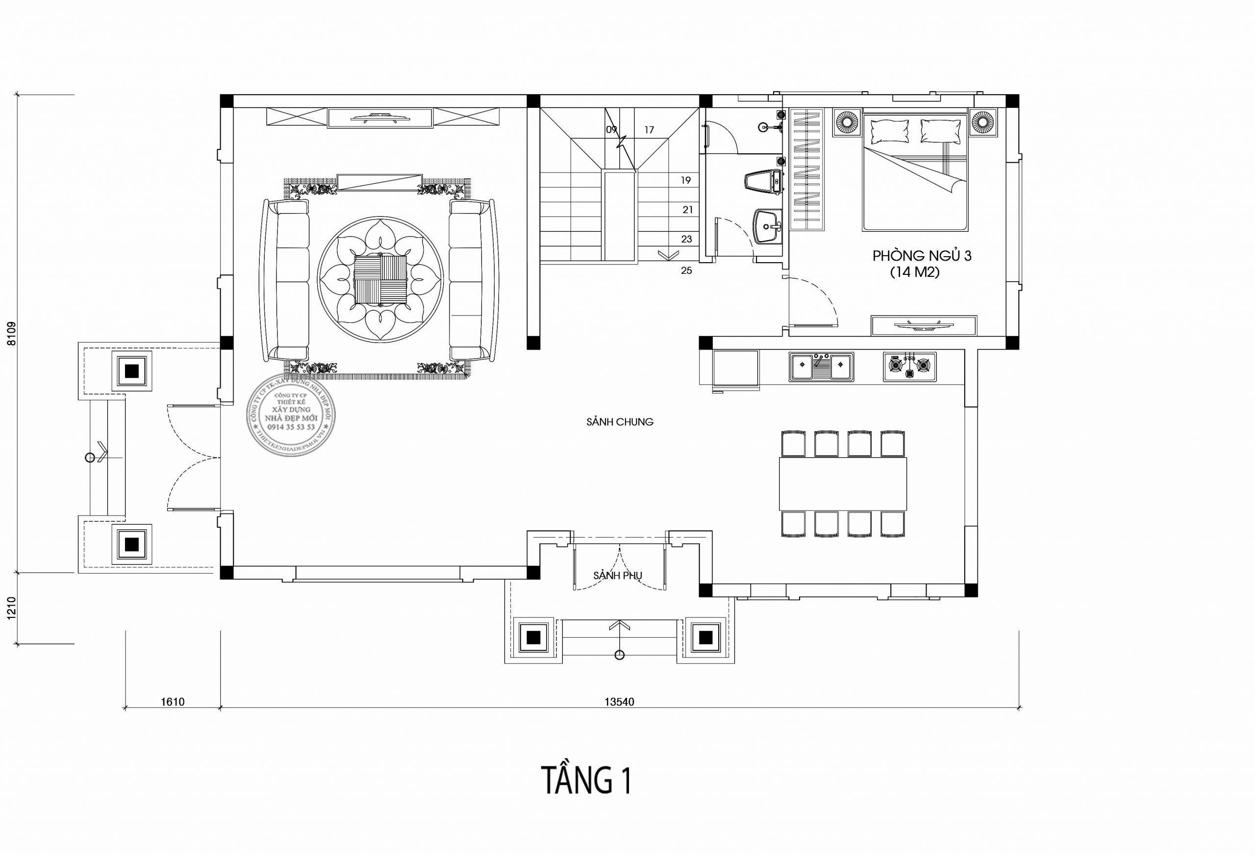 Biệt thự tân cổ điển 2 tầng 