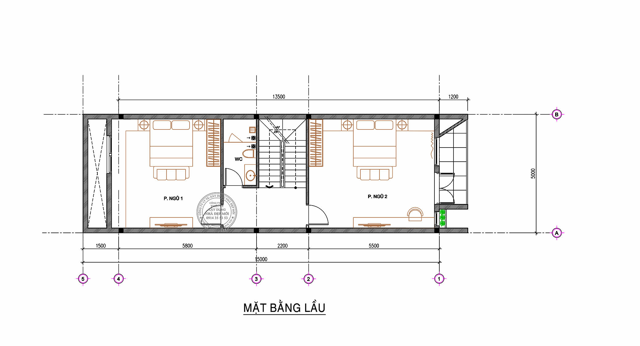 Mẫu nhà phố hiện đại 3 tầng chiều ngang (5-15)m