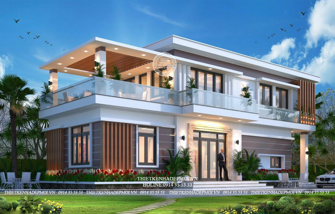 Mẫu nhà phố hiện đại 2 mặt tiền 