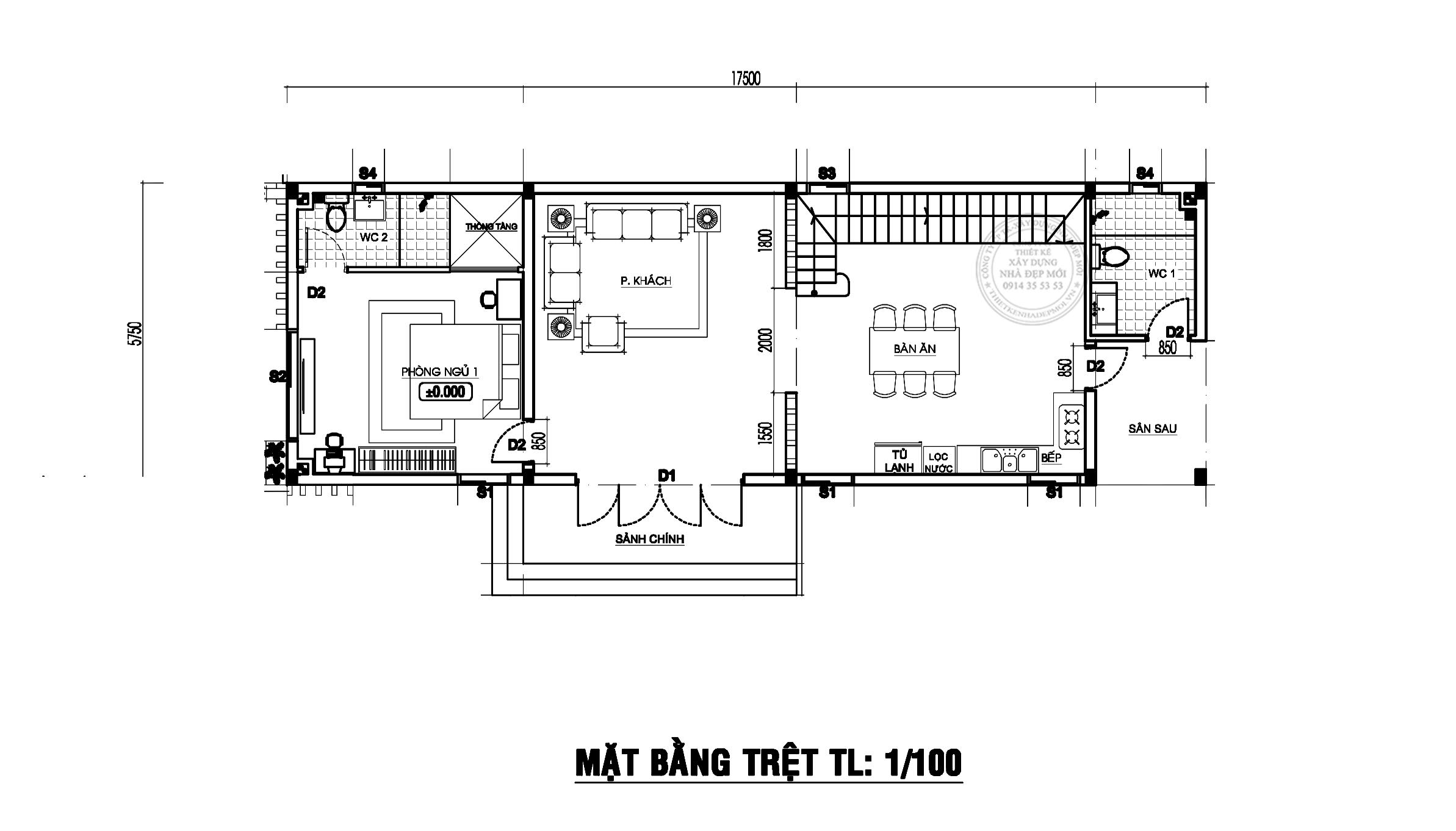 Mẫu nhà phố 2 mặt tiền 