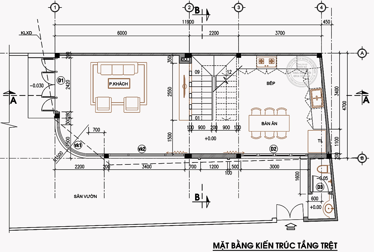 Mẫu thiết kế nhà phố hiện đại 4 tầng 2 mặt tiền ấn tượng