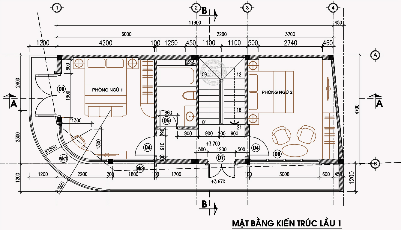 Mẫu thiết kế nhà phố hiện đại 4 tầng 2 mặt tiền ấn tượng