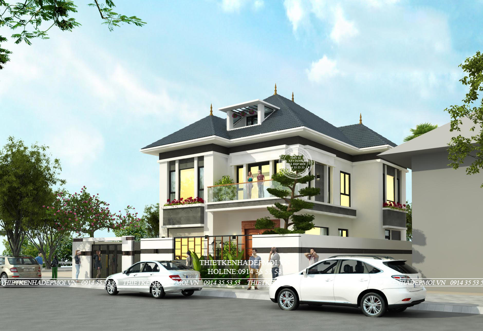 Các hình khối vuông vức mang đậm nét đẹp hiện đại