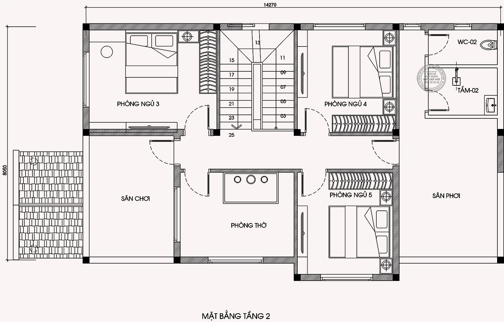 Bảng vẽ tầng 2