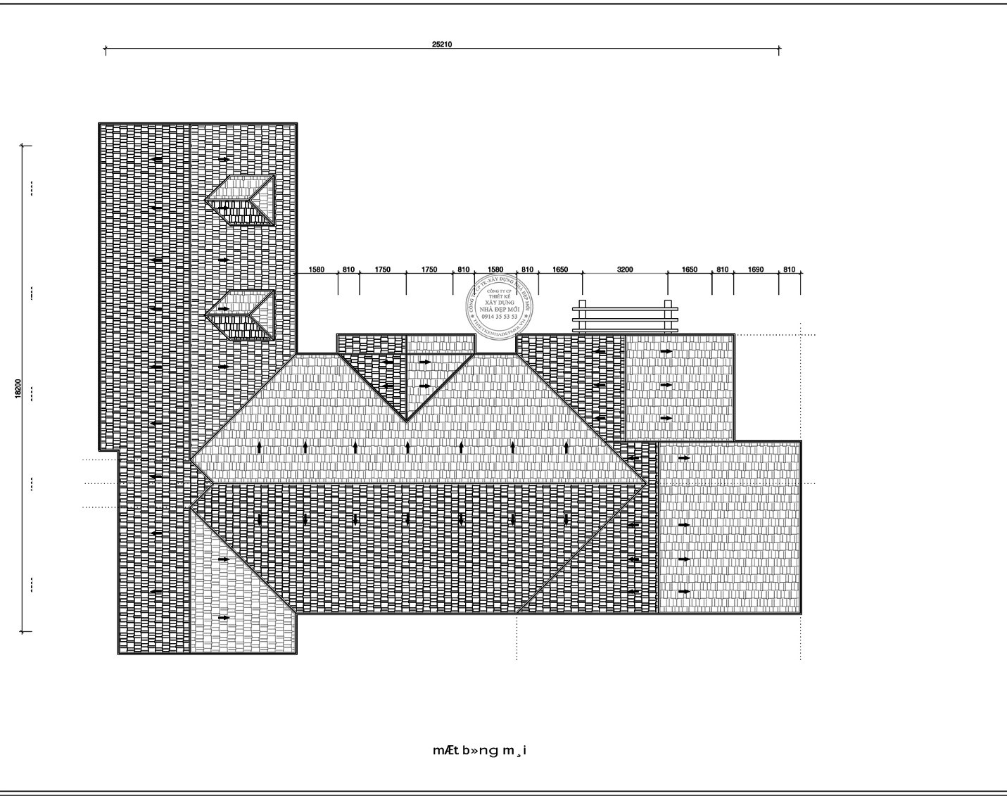 Thiết kế mặt bằng mái