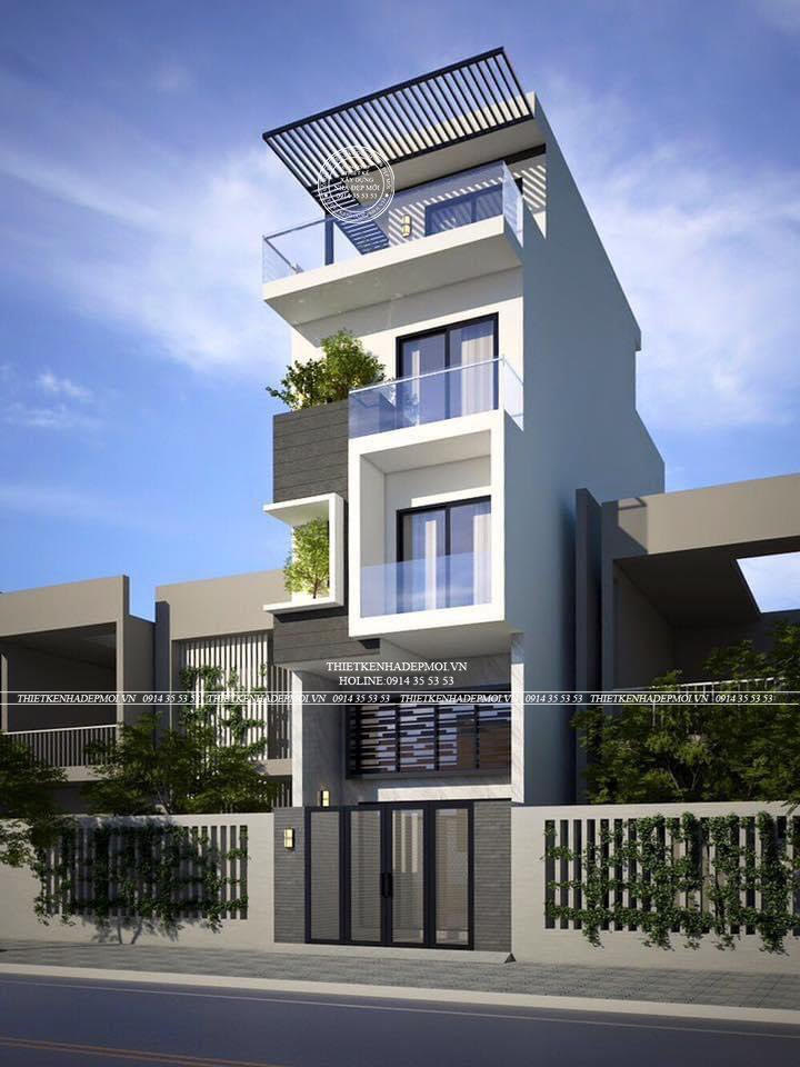 Mẫu nhà hiện đại tầng lửng (5-15)m