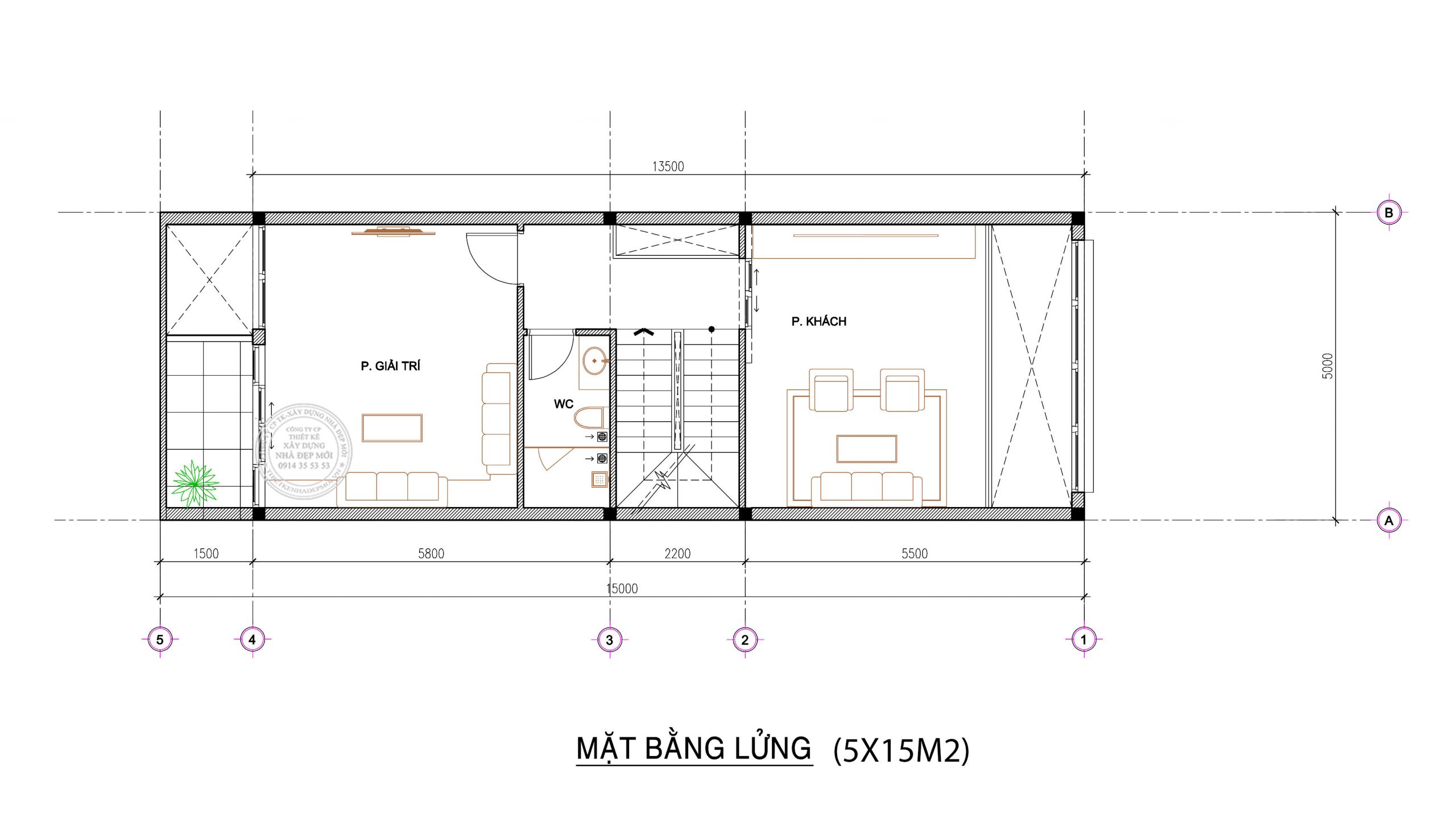 Kiểu nhà hiện đai 1 trệt 1 lửng 2 lầu sân thượng