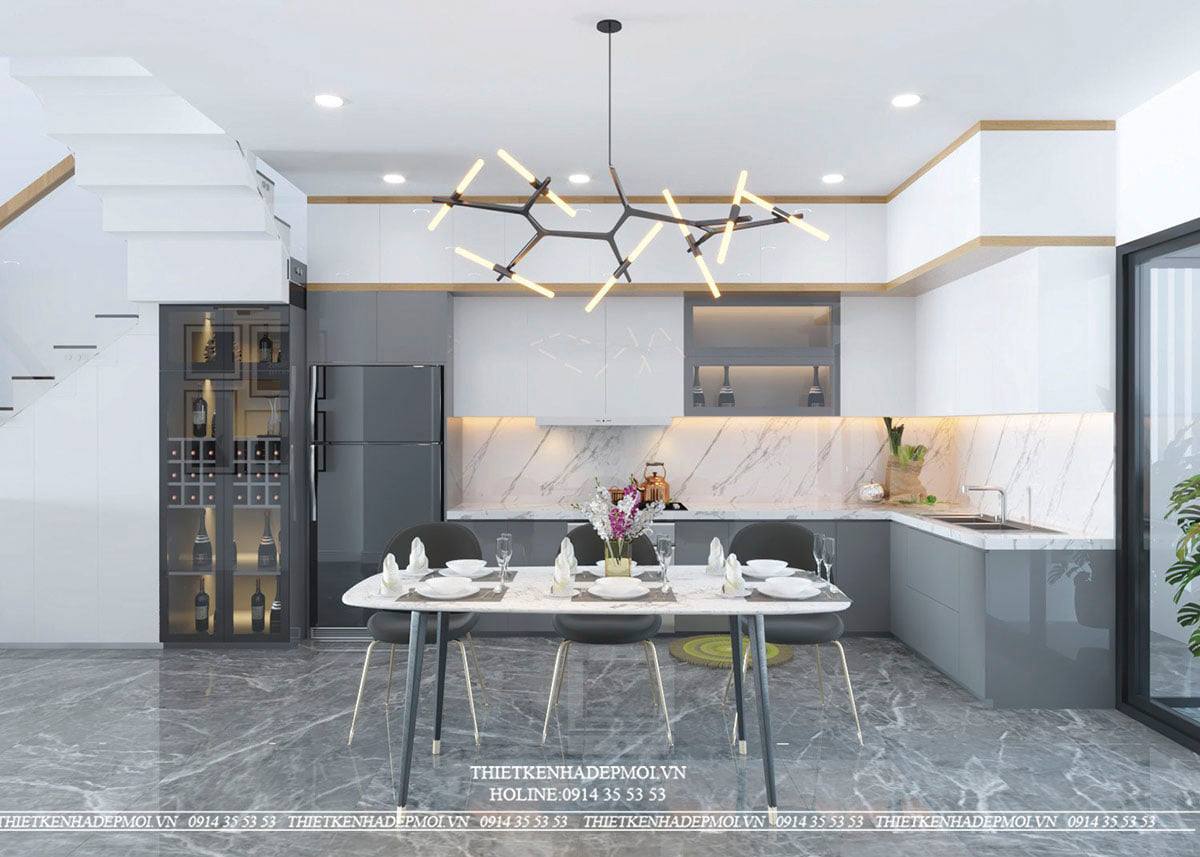 Mẫu thiết kế nhà 3 tầng 4x19m thiết kế hiện đại đơn giản