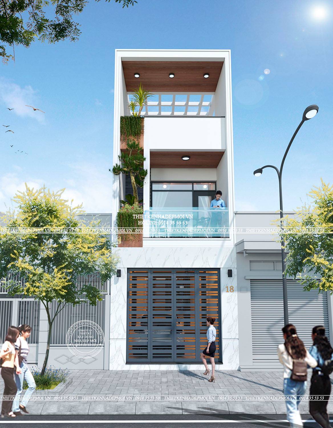 thiết kế nhà 3 tầng