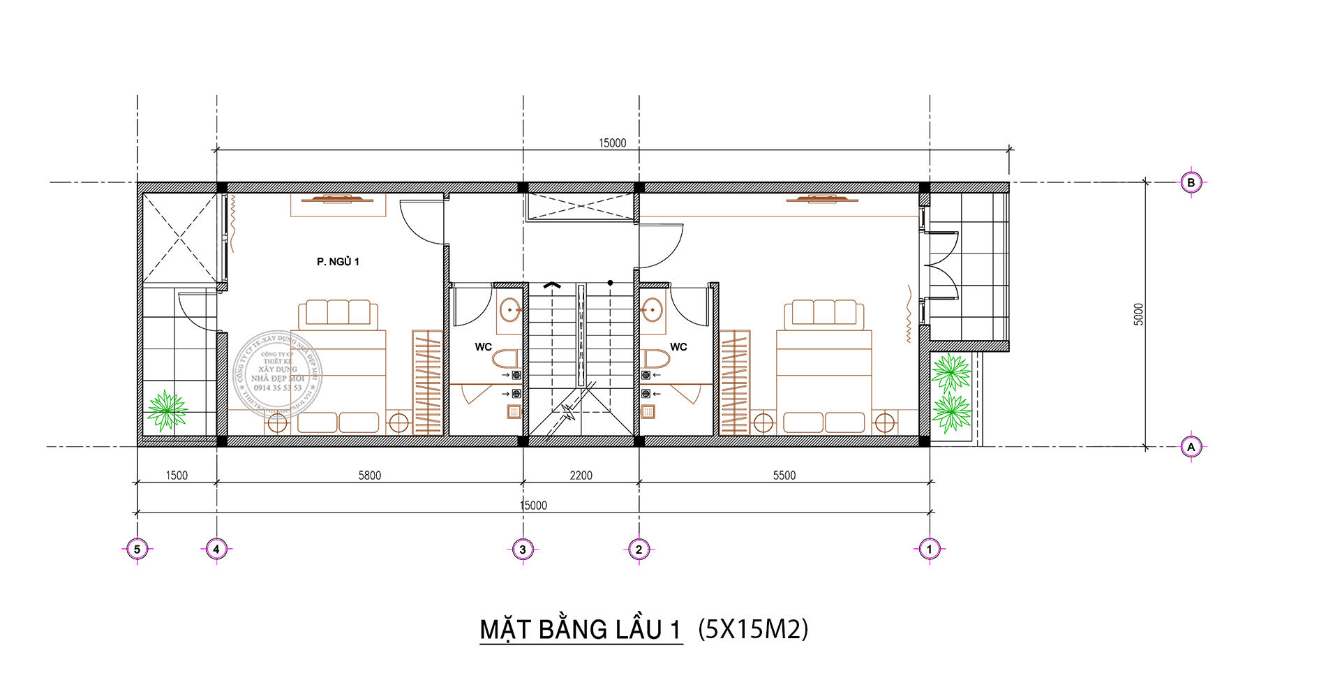 Mẫu nhà hiện đại 1 trệt 1 lửng 2 lầu sân thượng - anh hoàng (tiền giang)